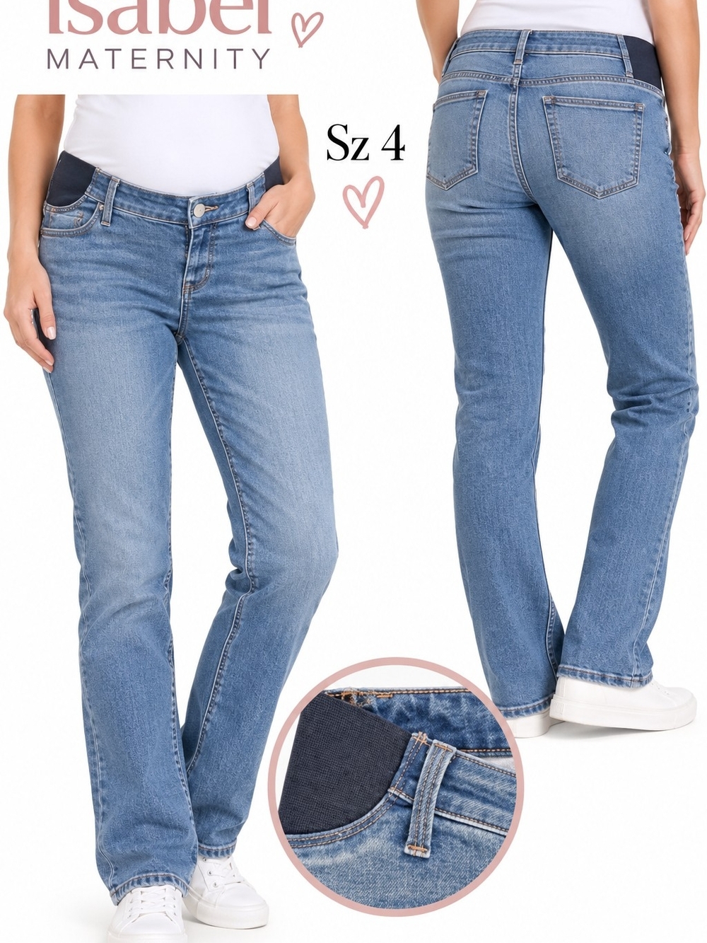 Isabel Maternity by Ingrid & Isabel Light Blue Bootcut Maternity Jeans